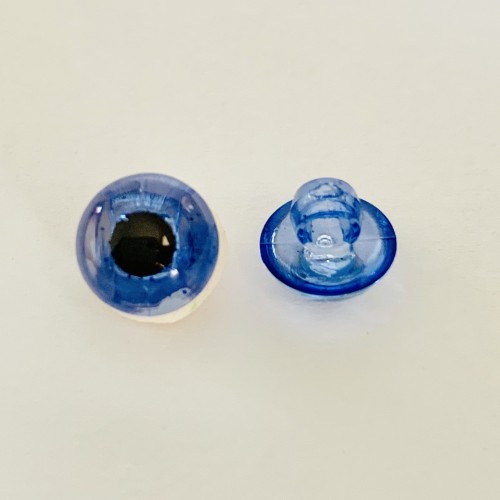 Očko modré 9 mm, našívacie - pár